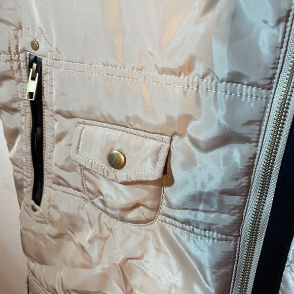 Thyme and Honey vest moto asymmetrical zipper buckle accents Size S - Picture 9 of 10